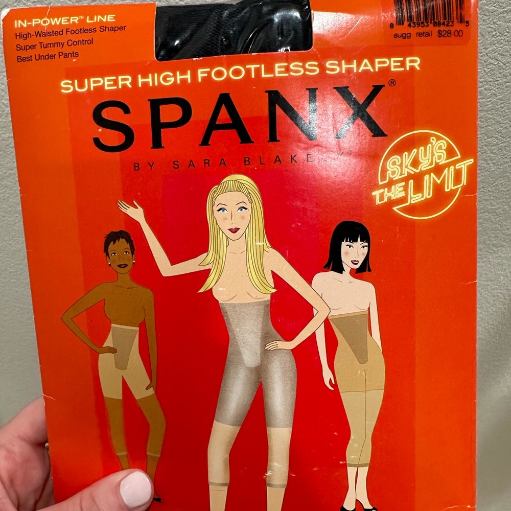 Spanx higher power footless panty hose size G NIB BLACK - Picture 5 of 6